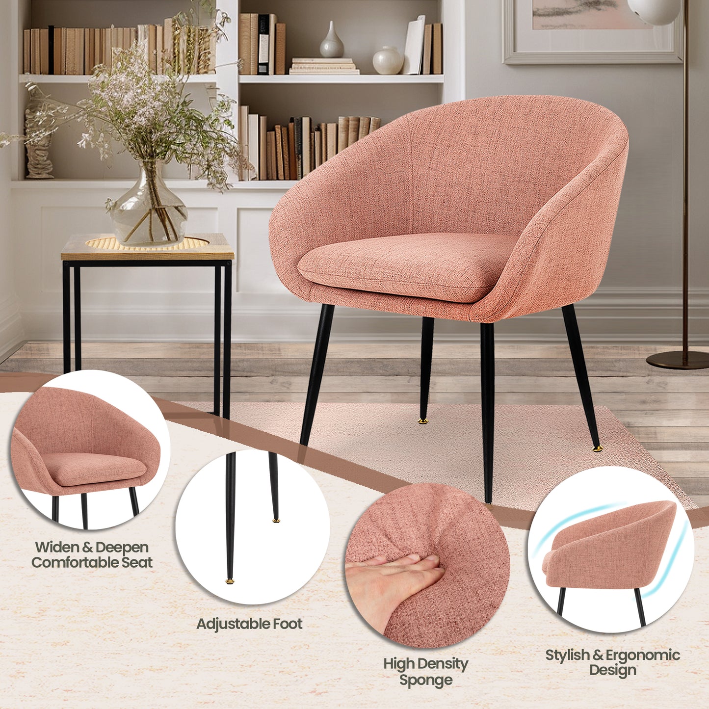 Modern luxury pink chair