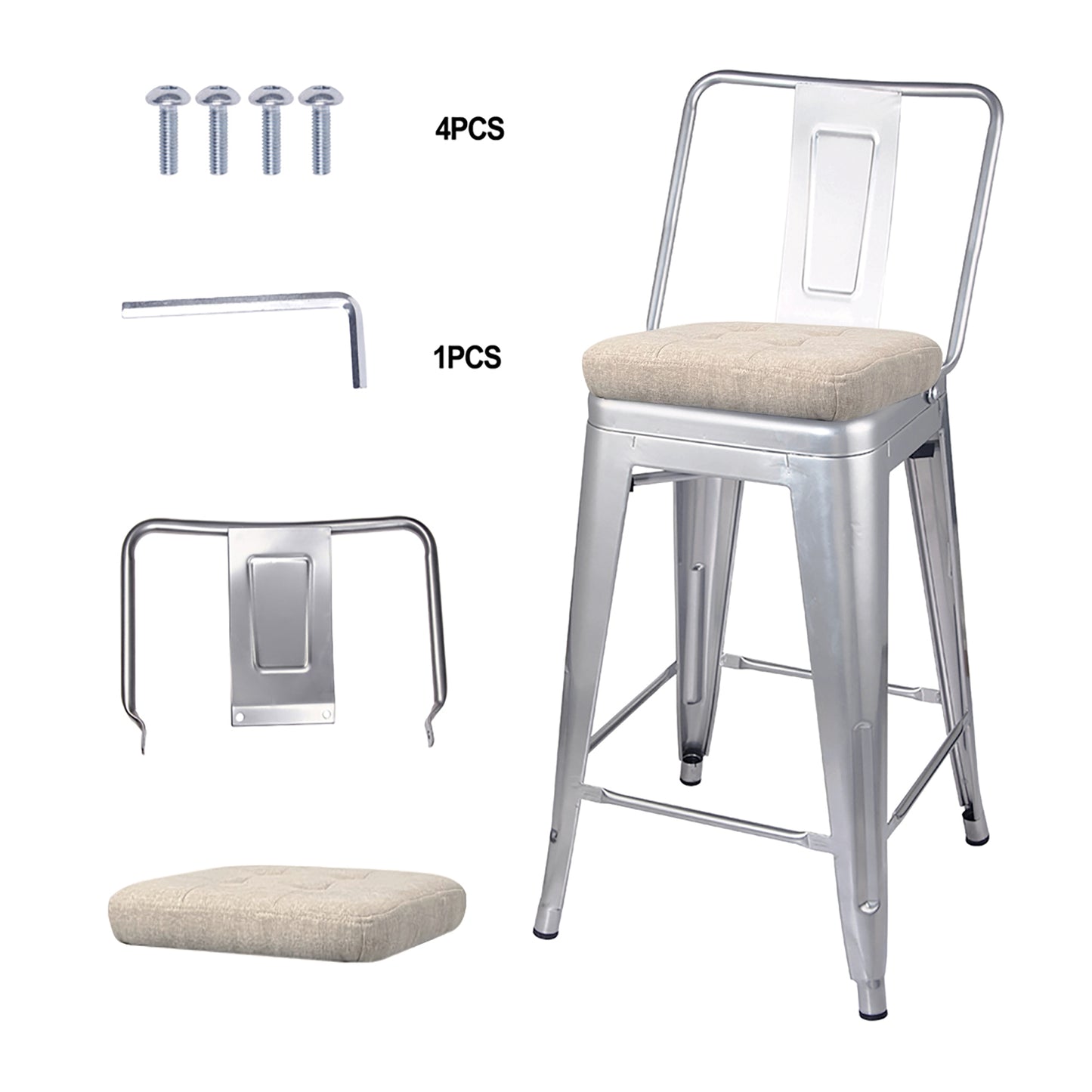 Eleanor Sterling Bar Stool