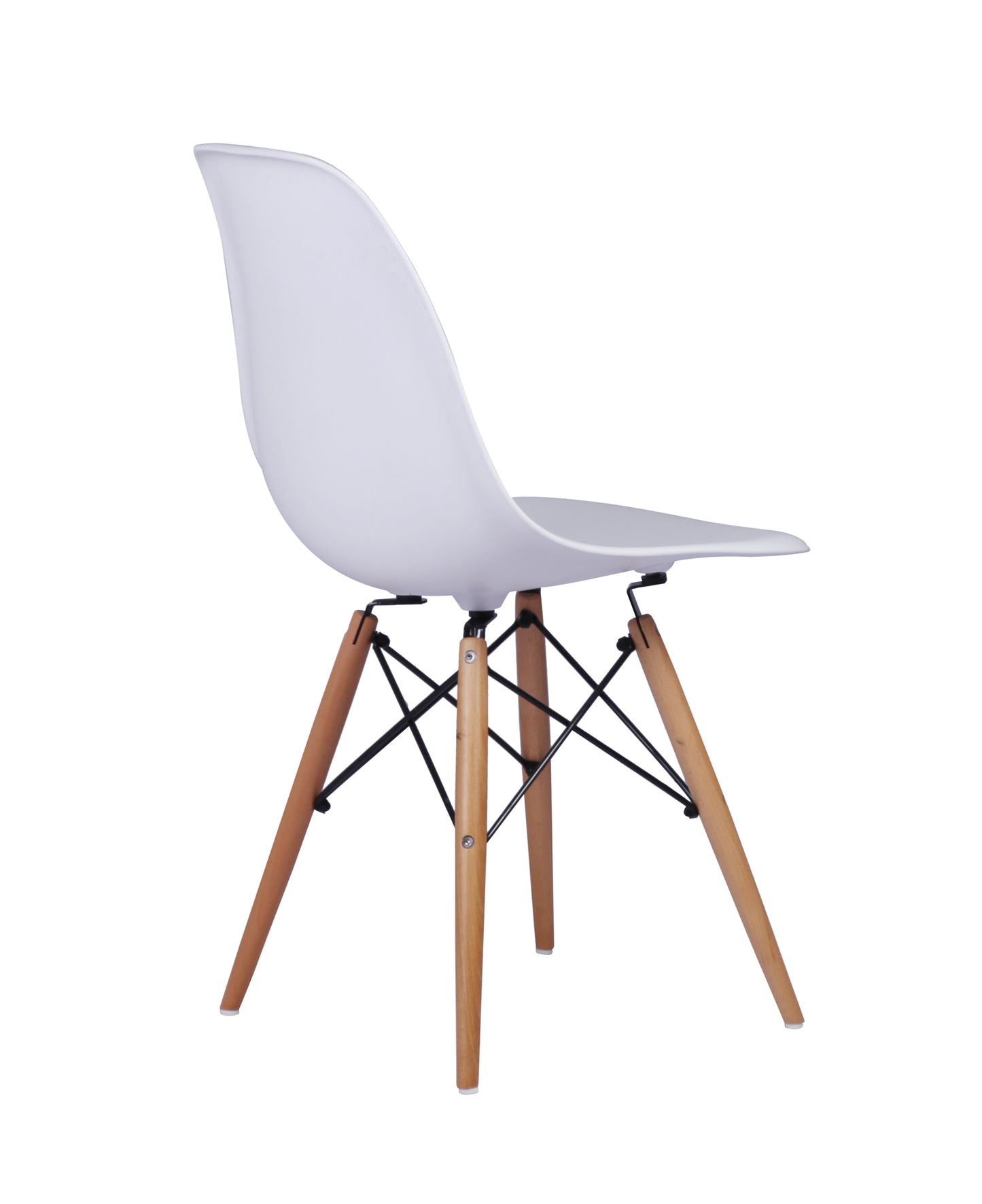 GIA Plastic Armless Chair Wood Legs-White