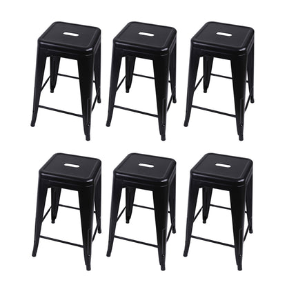 GIA Black 24 Inch Backless Metal Stool