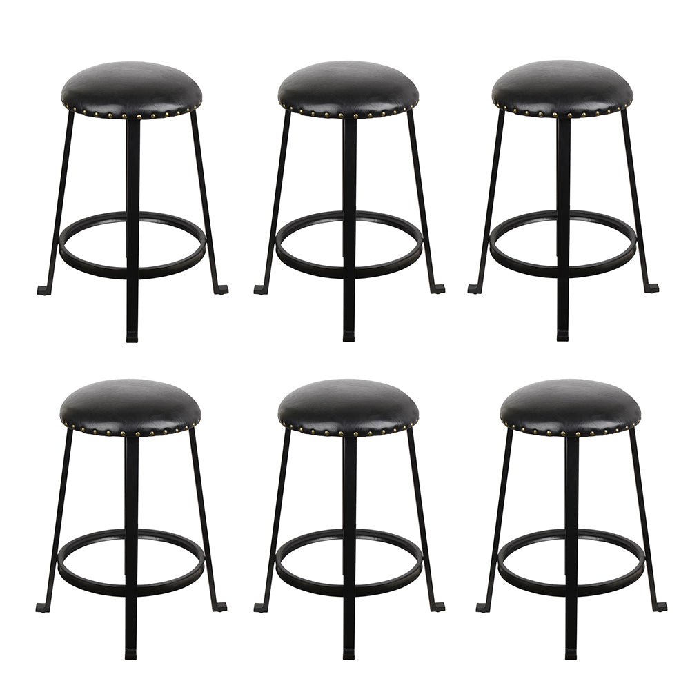 GIA 24 Inch Black Round Bar Stool