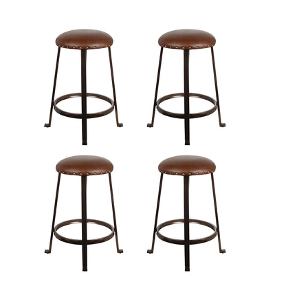 GIA 24 Inch Brown Round Bar Stool