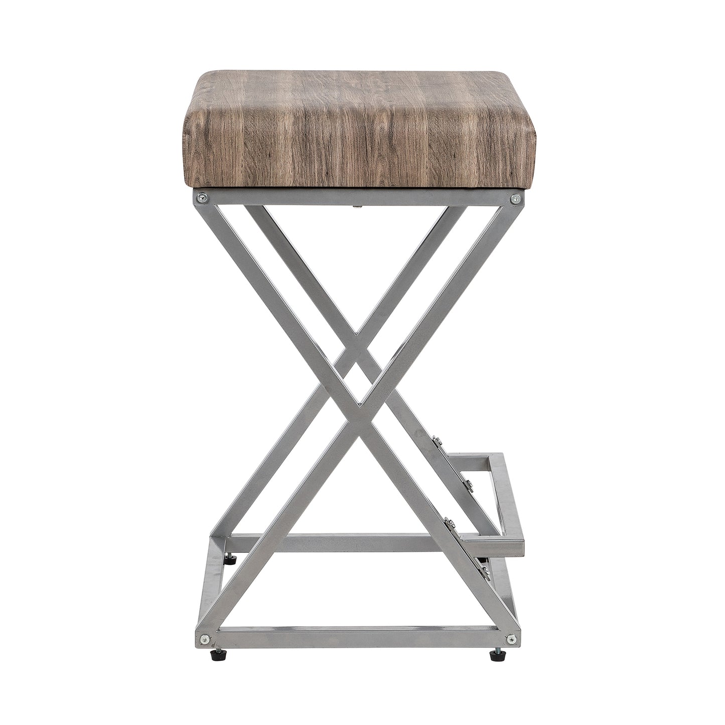 Metal Bar Stool with Footrest(set of 2)