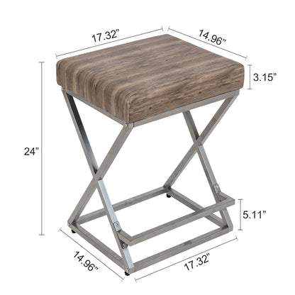Metal Bar Stool with Footrest(set of 3)