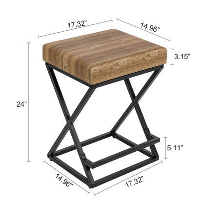 Metal Bar Stool with Footrest(set of 3)