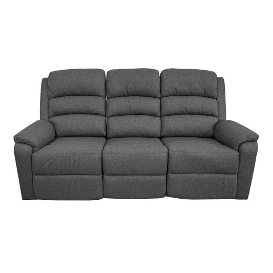 Modern Dark Gray Color Burlap Fabric Recliner Motion Sofa 1pc Plush Couch Manual Motion Sofa Living Room Furniture