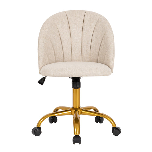 Modern Velvet Cute Armless Office Chair