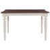 Classical Dining Table, Cherry Top+White Legs