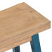 2-piece Counter Height Wood Kitchen Dining Stools for Small Places, Light Walnut+Blue