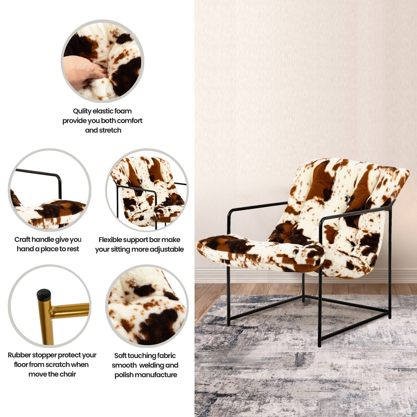 Cow Print Armchair