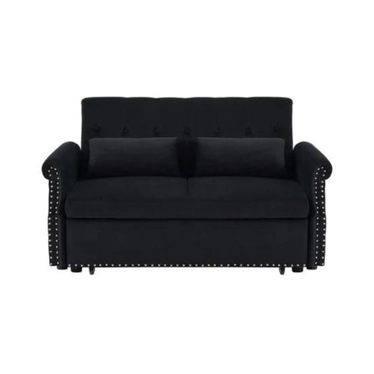 Modern Shiny Velvet Convertible Loveseat Sleeper Sofa