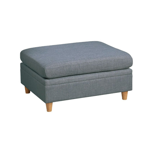 Living Room Furniture Ottoman Steel Color Dorris Fabric 1pc Cushion ottomans