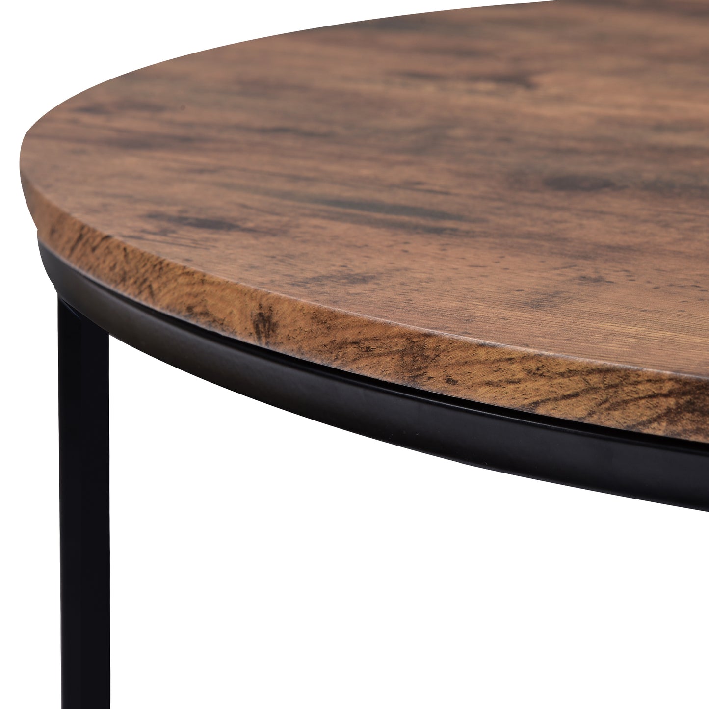 Round Coffee Table with Caster Wheels