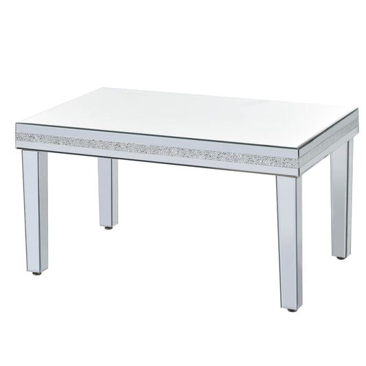 Coffee Table with Crystal Design and Adjustable Height Legs