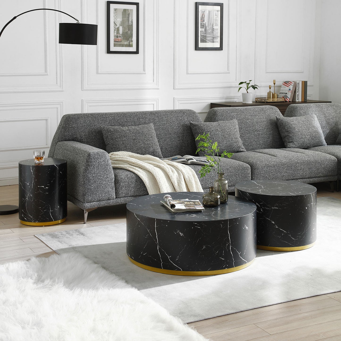 Modern Faux Marble Coffee Table