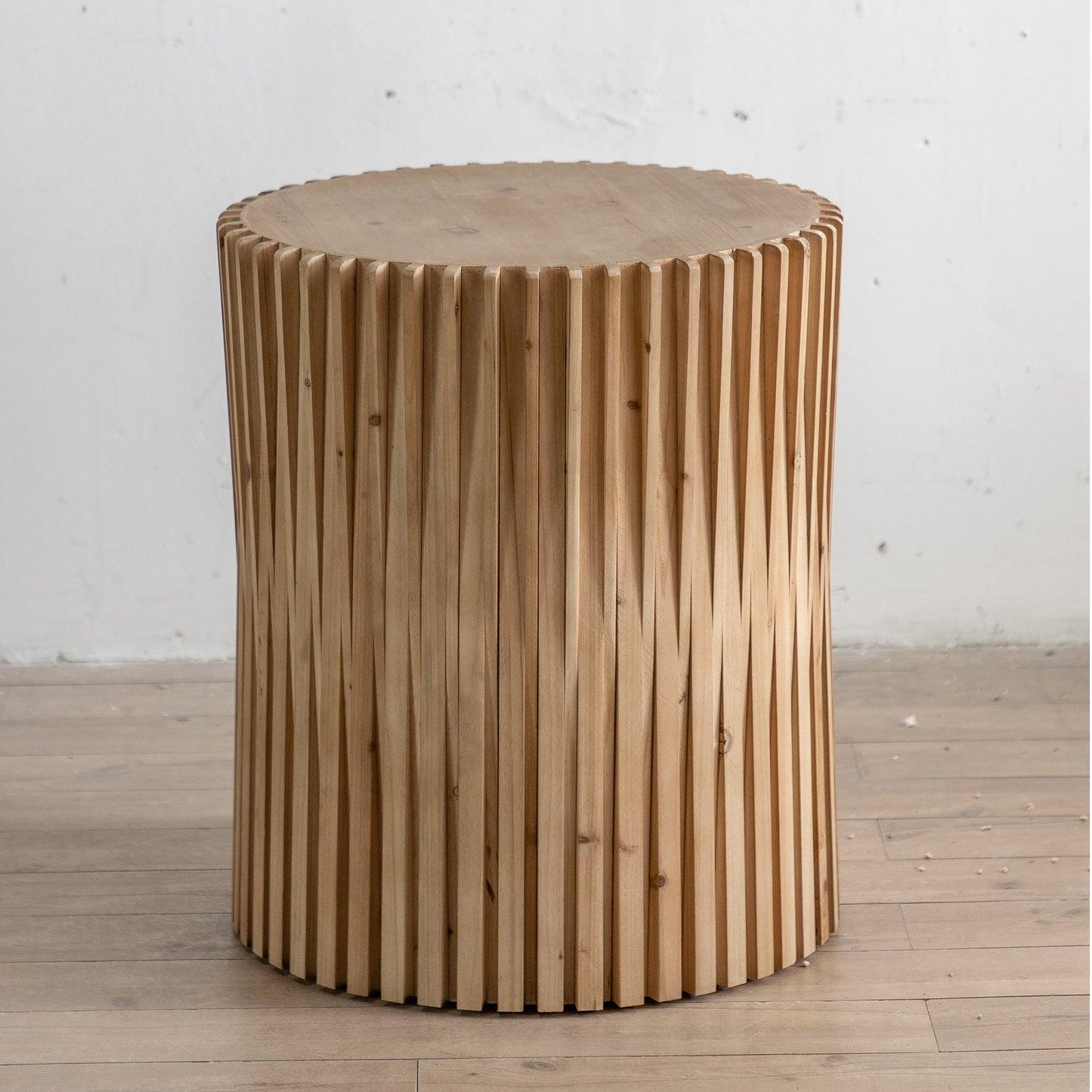 Coffee Table with Vertical Texture Relief Design
