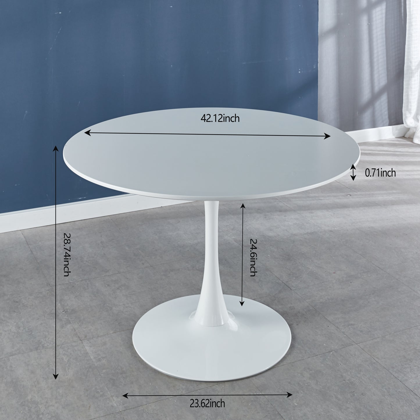 White Tulip Table Mid-century Dining Table