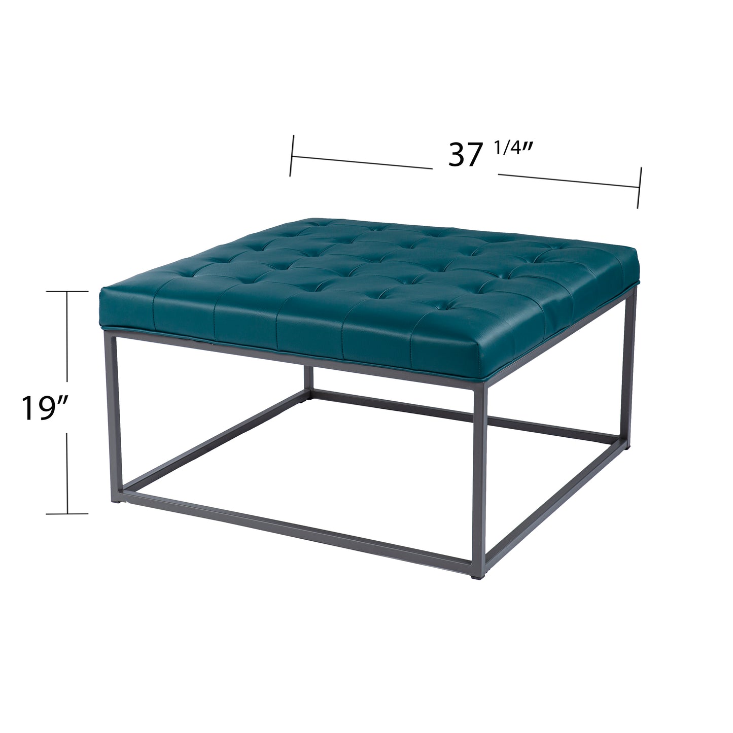Ciarin Upholstered Cocktail Ottoman - Blue