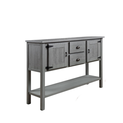 Solid Wood Sideboard Console Table with 2 Drawers and Cabinets