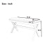 Wood Kitchen Upholstered Dining Bench, Beige+White
