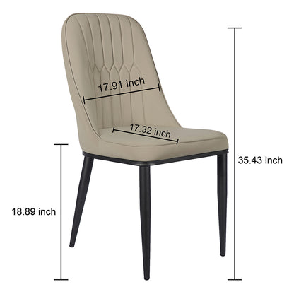 GIA Nifty Gray Armless Side Dining Chair