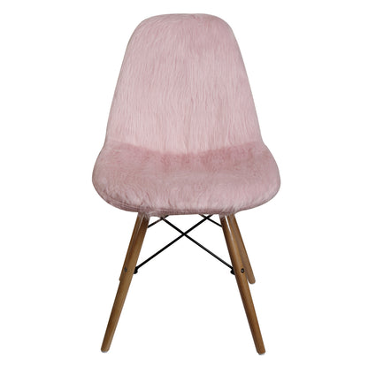 GIA Pink Fur Side Chair