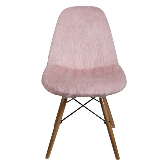 GIA Pink Fur Side Chair