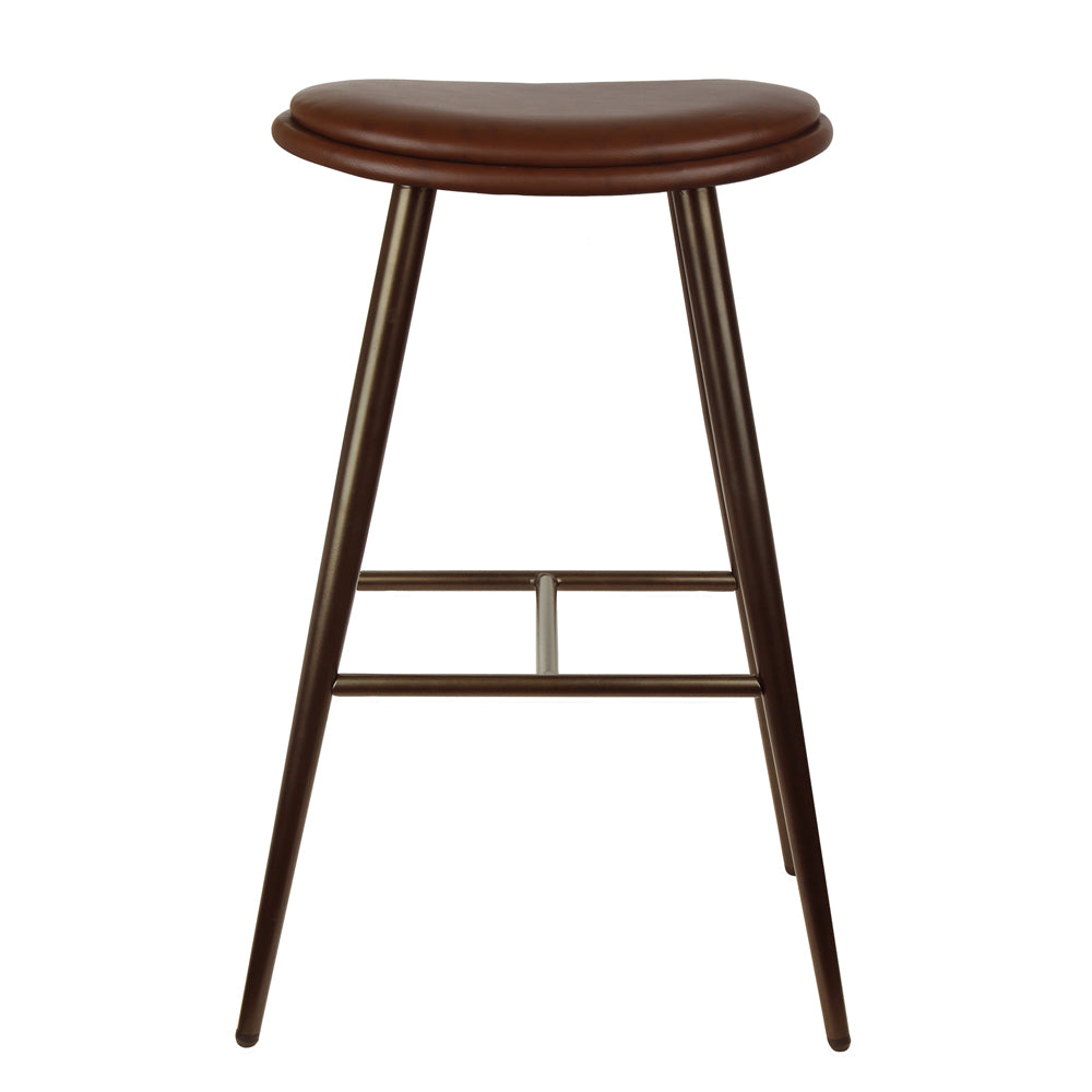 GIA 30 Inch Brown Saddle Seat Bar Stool