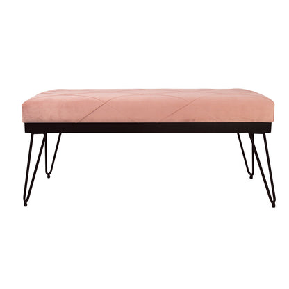 Velvet Bed Bench - Pink