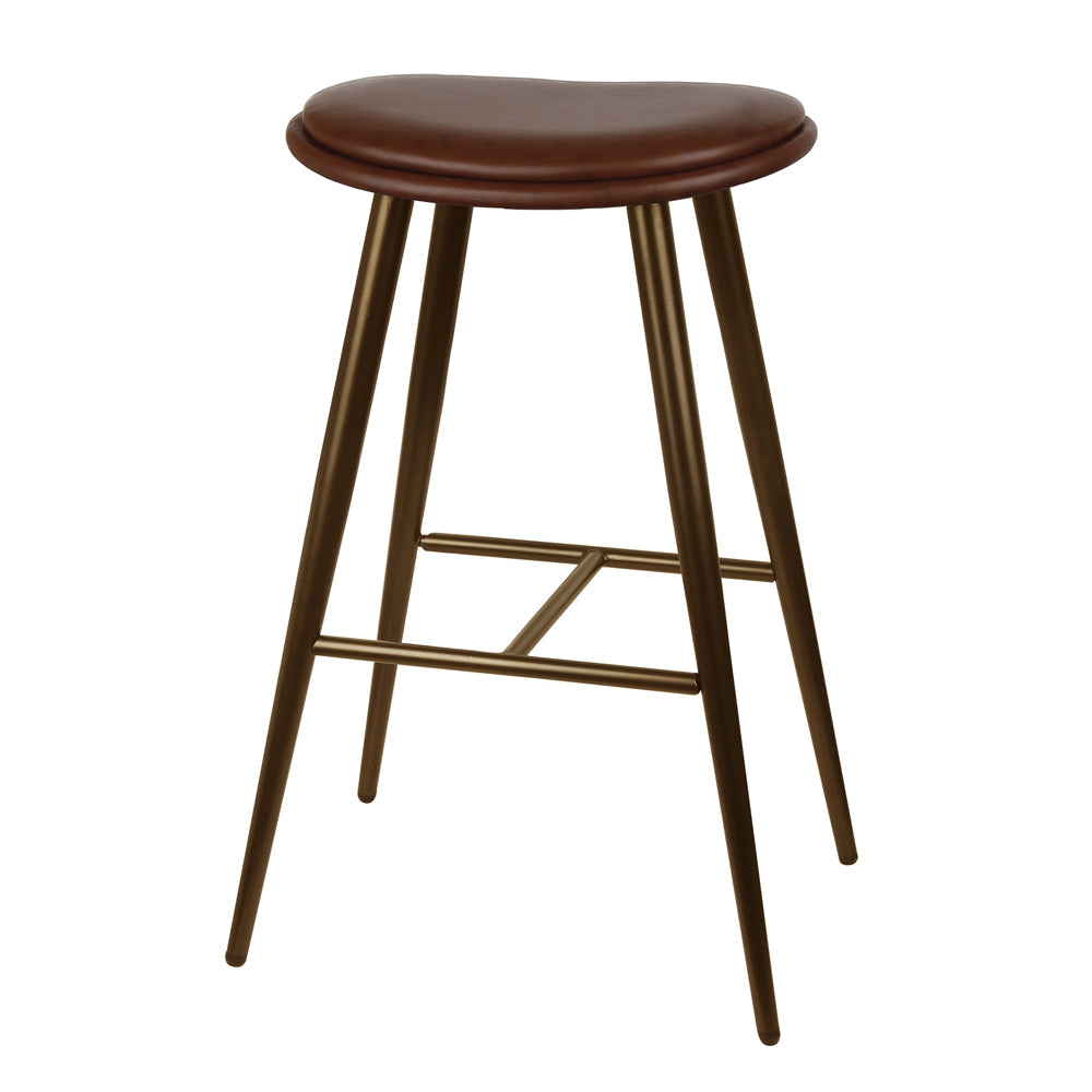 GIA 30 Inch Brown Saddle Seat Bar Stool