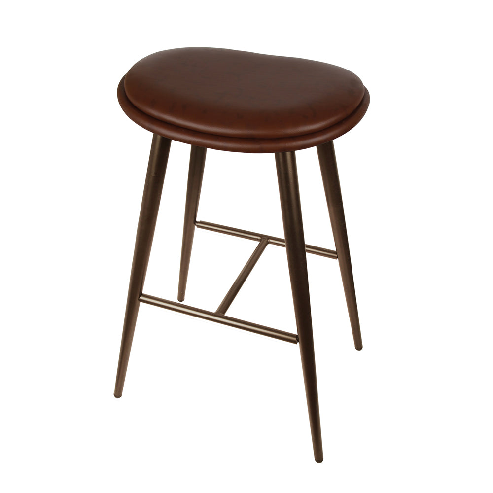 GIA 30 Inch Brown Saddle Seat Bar Stool