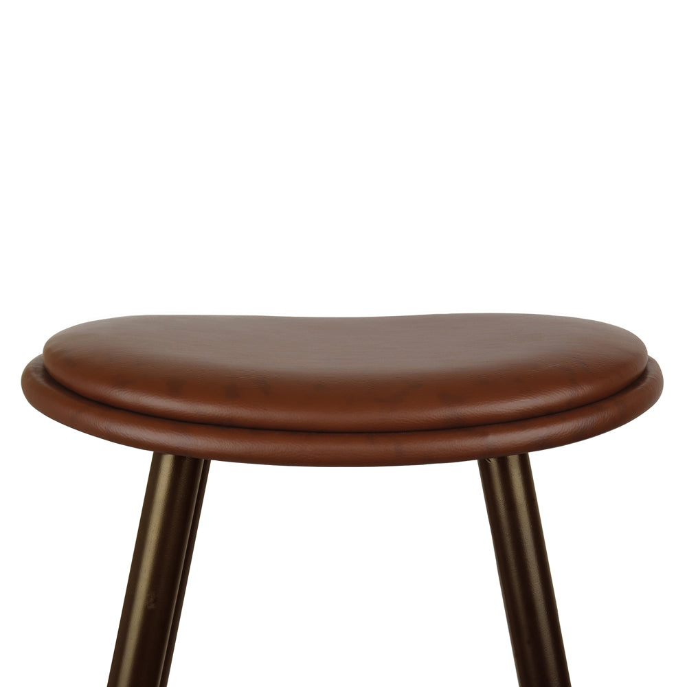 GIA 30 Inch Brown Saddle Seat Bar Stool