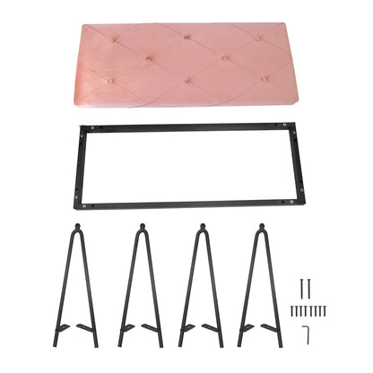 Velvet Bed Bench - Pink