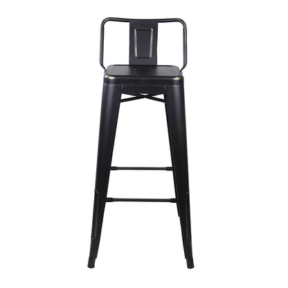 GIA 30 Inch Lowback Black Metal Stool