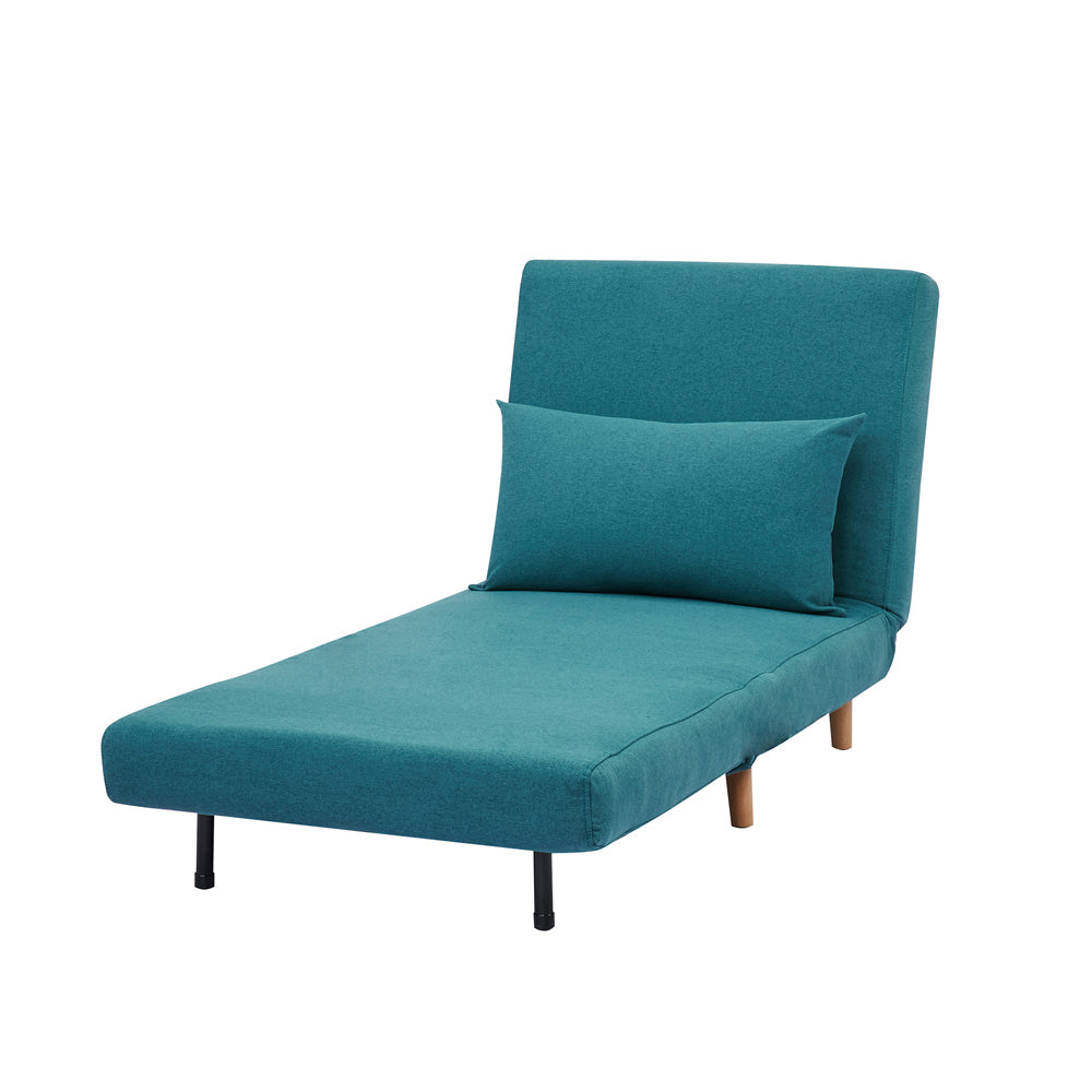 Convertible Accent Chair, Blue Fabric