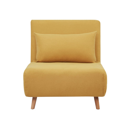 Convertible Accent Chair, Yellow Fabric