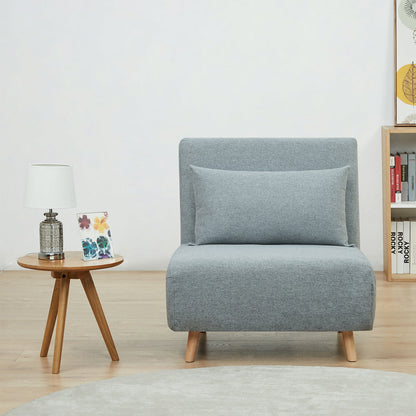 Convertible Accent Chair, Light Gray
