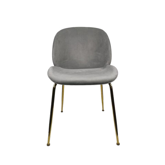 GIA Velvet Gray Armless Side Dining Chair 2 Pack