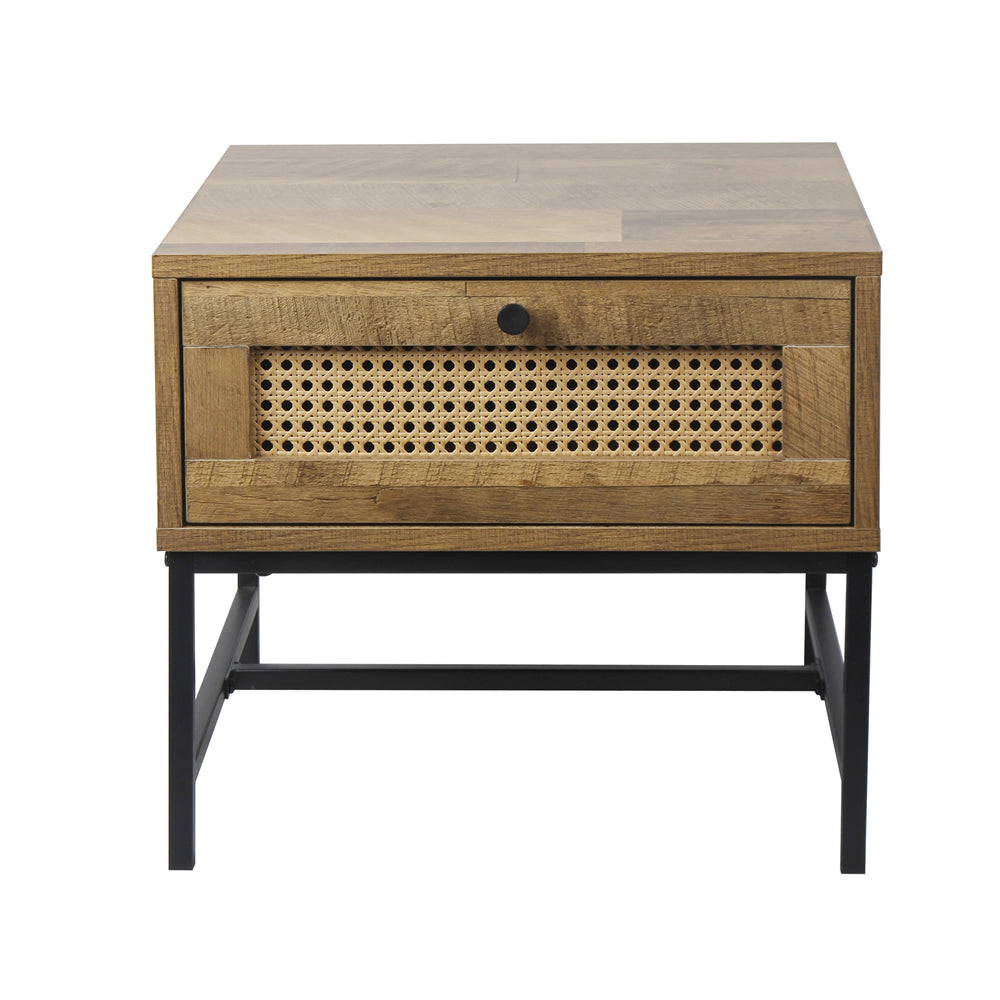 Wood Industrial Night Stands with Drawer