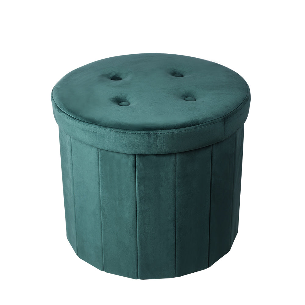 GIA Round Ottoman-Green