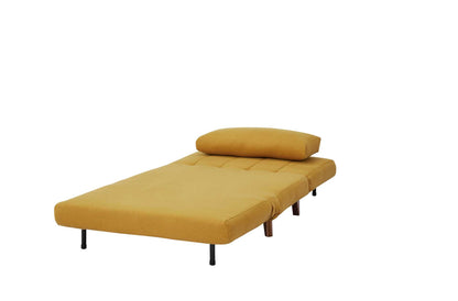 Convertible Polyester Stripe Sofa,Yellow