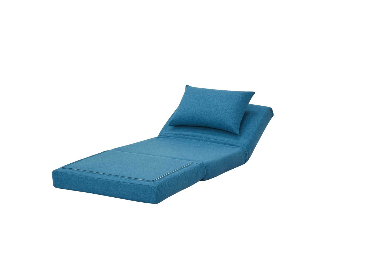 GIA Tri-Fold Convertible Sofa Bed with pillow, Blue