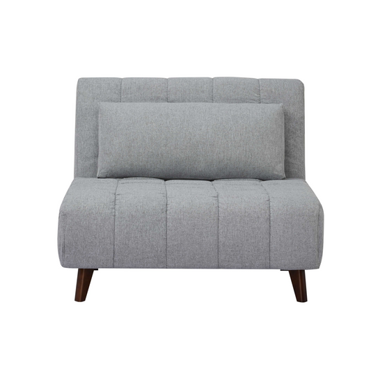 Convertible Polyester Stripe Sofa,Light Gray