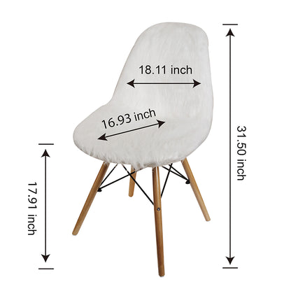 GIA White Fur Side Chair