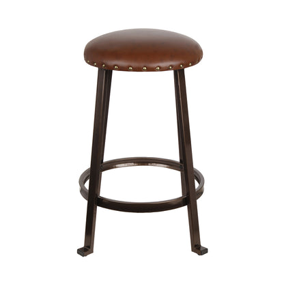 GIA 24 Inch Brown Round Bar Stool