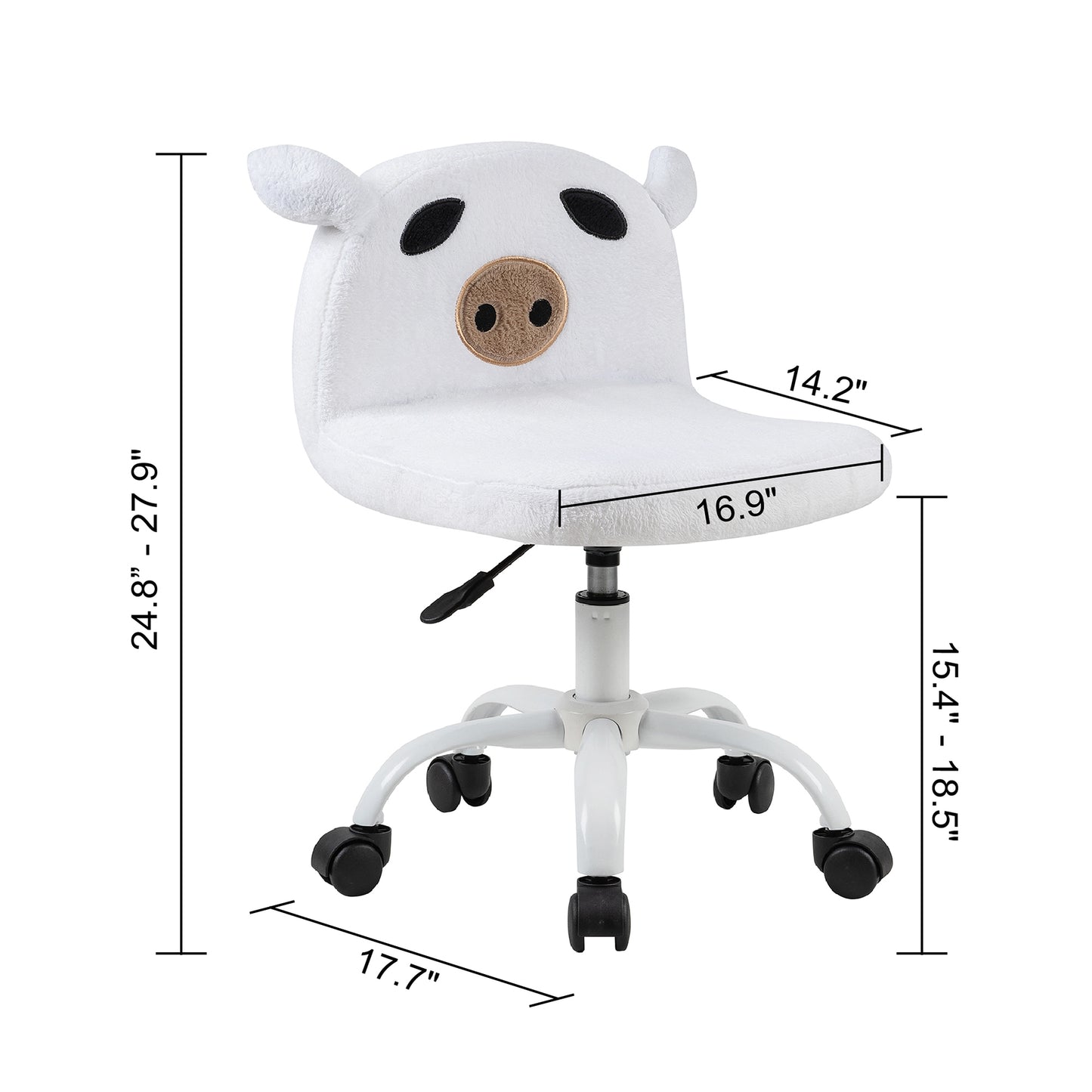 Kids Desk Chair,White Piggy