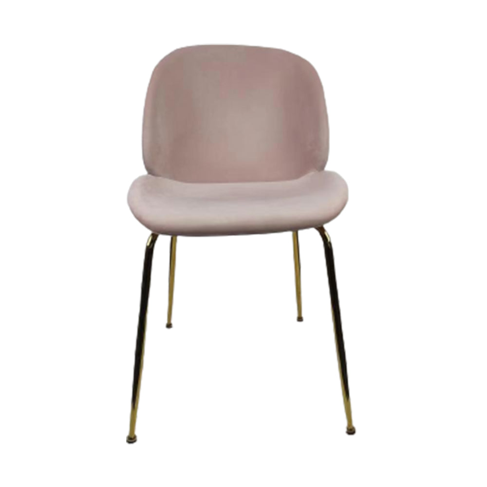 GIA Velvet Pink Armless Side Dining Chair 2 Pack