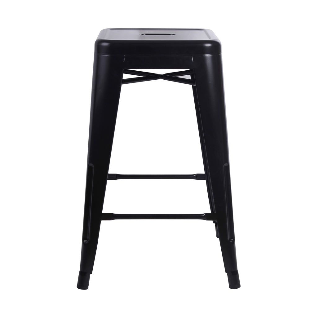 GIA Black 24 Inch Backless Metal Stool