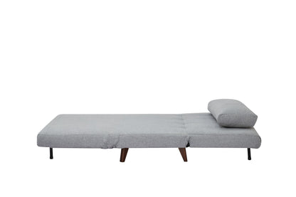 Convertible Polyester Stripe Sofa,Light Gray