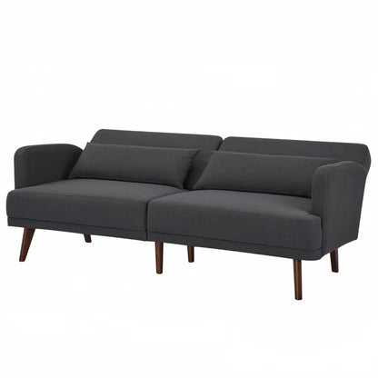 Convertible Polyester 3-Seat Sofa,CHARCOAL